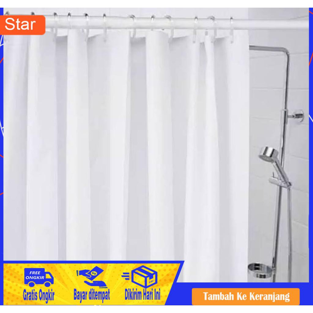 Bayar Ditempat Tirai Kamar Mandi Salur Tirai Shower Shower Curtain Tirai Penyekat Ruangan Shopee Indonesia