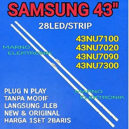 LAMPU BL BACKLIGHT LED TV SAMSUNG 43 INC LAMPU  TV  UA43NU7090K UA43NU7090 UA 43NU7090K 43NU7090 43 