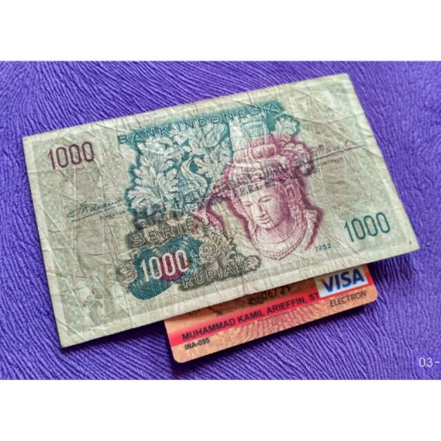 UANG KUNO UANG LAMA 1000 rupiah seri budaya tahun 1952