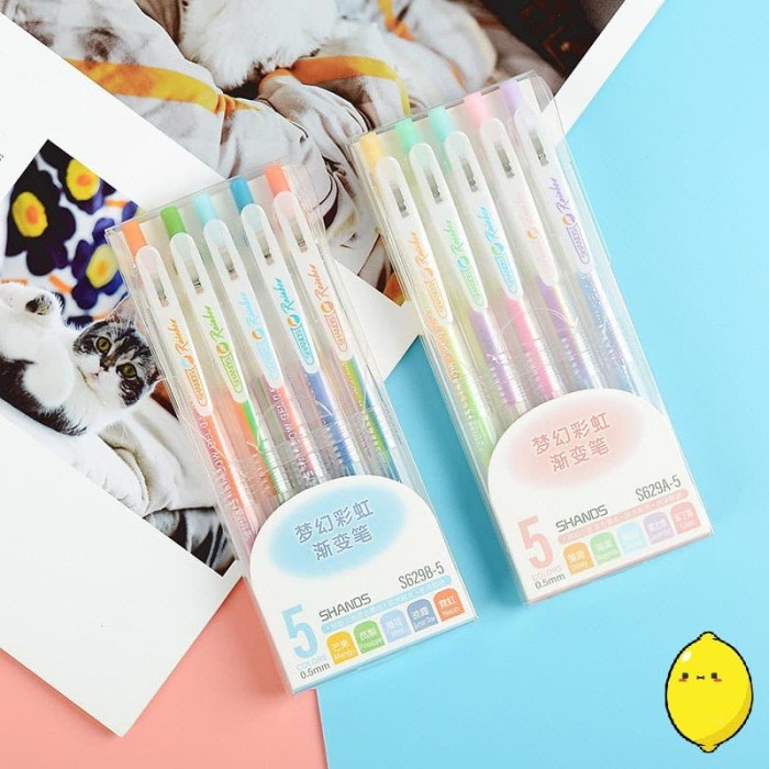 

Promo Bulan Ini Shands Rainbow Color Gel Ink Pen / Pulpen Warna Warni Berkualitas