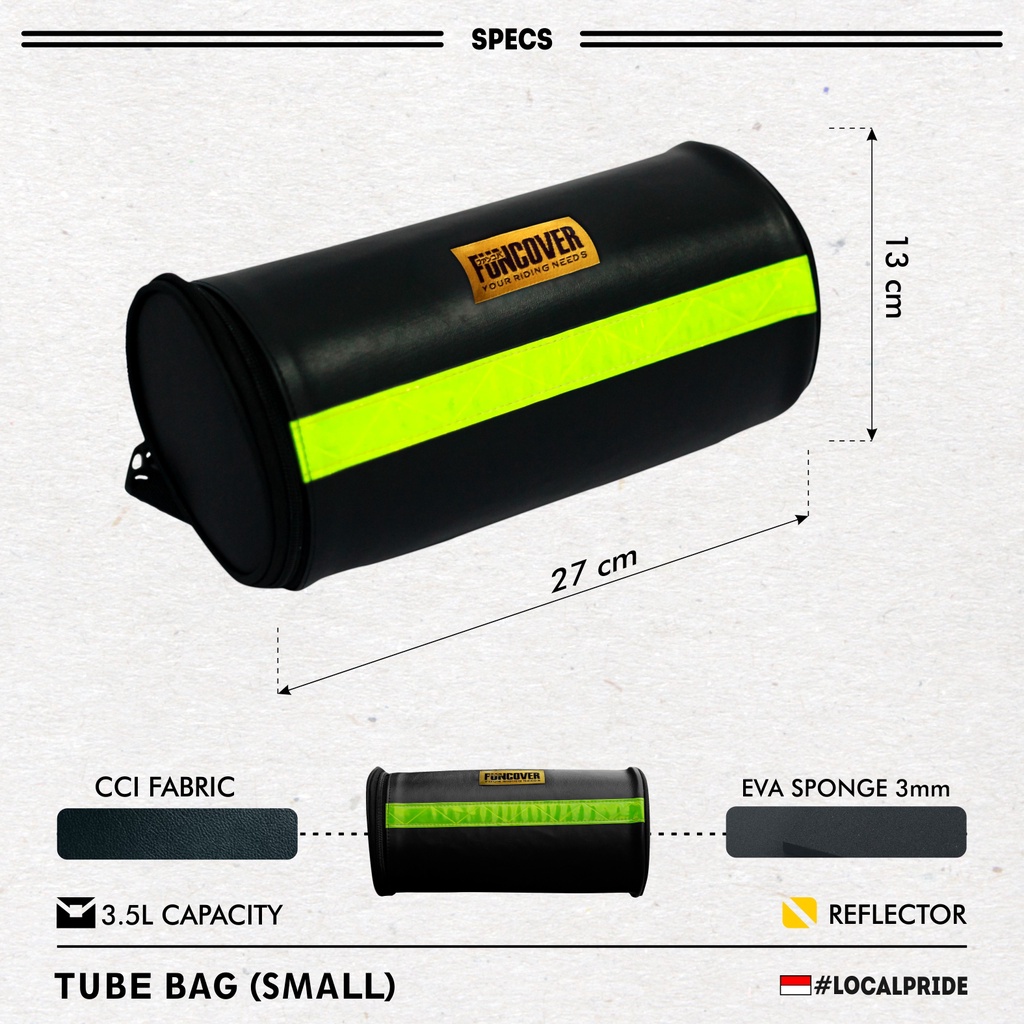 Tabung Tas Jas Hujan (Sedang) Jok Bracket/Behel untuk Motor Tube-bag (Medium) by FUNCOVER