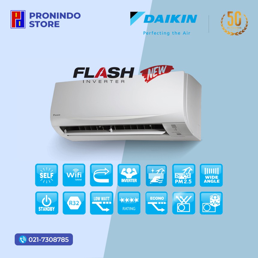 c Daikin FTKC 20 - FTKC20 - Smile Inverter 3/4 Pk - Garansi Resmi UNIT ONLY