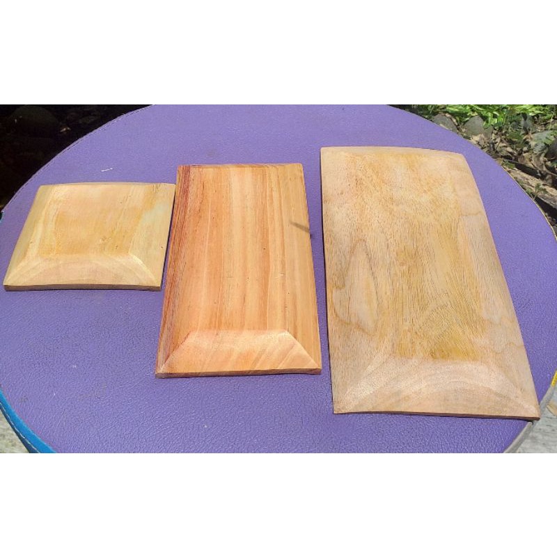 set piring lesmet 10cm.20cm dan 25cm mahoni