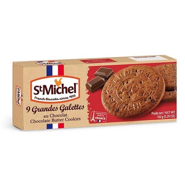 

ST. MICHEL GRANDES GALETTES CHOCOLATE 150GR BUTTER COOKIES Kue kukis