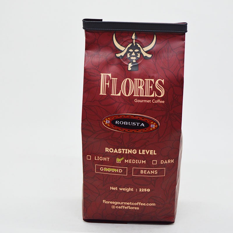 

FLORES COFFEE ROBUSTA BEANS 225 G