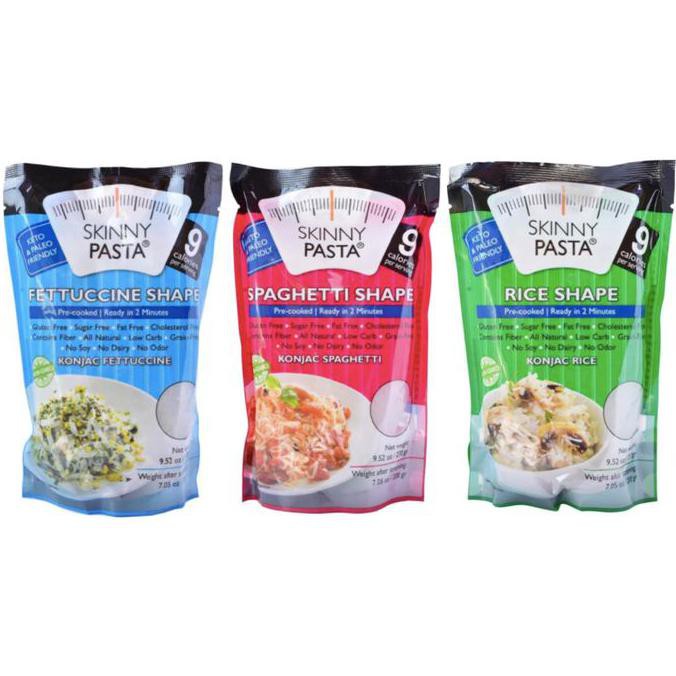 

Terlaris# Skinny Pasta Shapped Konjac 9 Calories Keto & Paleo Friendly 200Gr - Rice