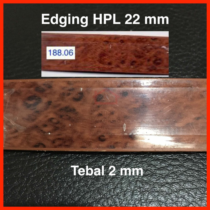 Edging HPL 188.06 / Coklat Cokelat Serat Urat Kayu Woodgrain taco PVC