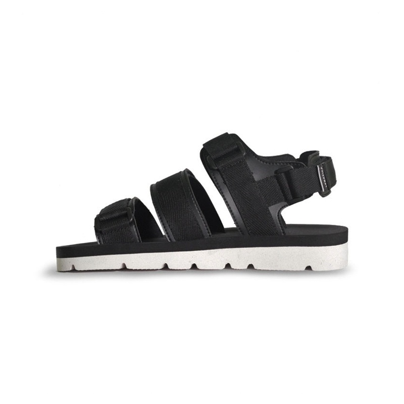 ALTO BLACK WHITE ORIGINAL x LVNATICA Sandal Casual Hitam Pria Sendal Gunung Kasual Jalan Santai Harian Main Hangout Lebaran Traveling Fashion Distro Remaja Dewasa Outdoor Adventure Premium Travelling Footwear Tali 2 3 Strap Keren Terbaru Kekinian Branded