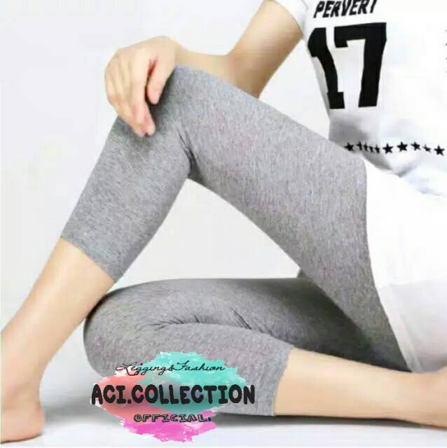 LEGGING PENDEK 7/8 RAYON KAOS STANDAR &amp; JUMBO