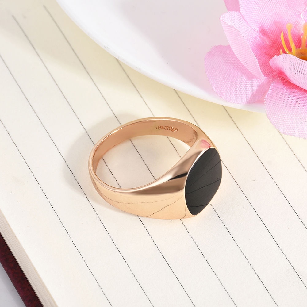 Cincin Bahan Titanium Stainless Steel Warna Hitam Untuk Pria