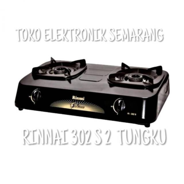 KOMPOR GAS RINNAI RI302S RI 302 S 2 TUNGKU 60CM SUN BURNER API HEMAT  RINNAI