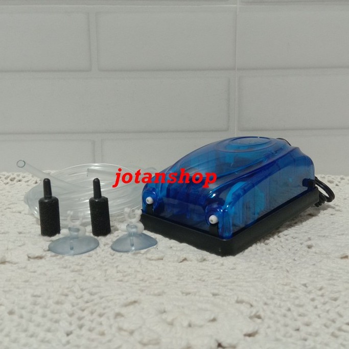 PAKET 2 lubang lobang mesin pompa aerator gelembung udara aquarium aquascape
