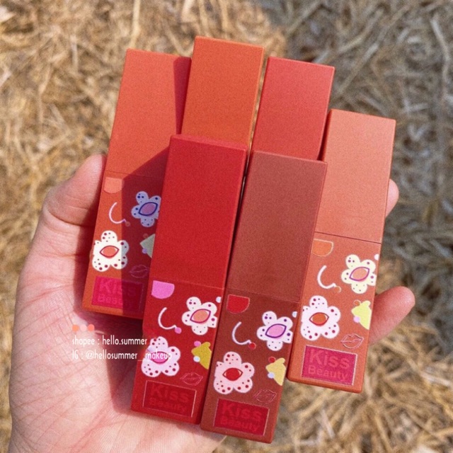 [ORIGINAL THAILAND] Kiss Beauty Flower Lips Matte Lipstick