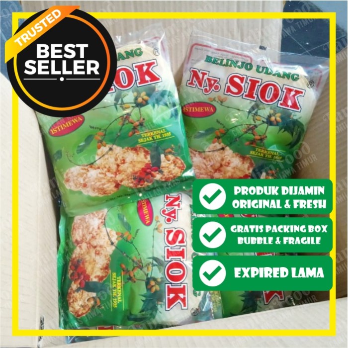 

✨COD✨ Ny. Siok - Krupuk Kerupuk Belinjo Udang / Emping Udang 200gr