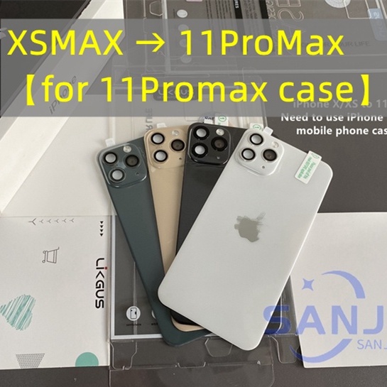 For iPhone X XS XSMAX FAKE BACK CAMERA CHANGE TO iP 11Pro 12Pro 11ProMax 12ProMax (Giveaway - Transparent Soft Case)