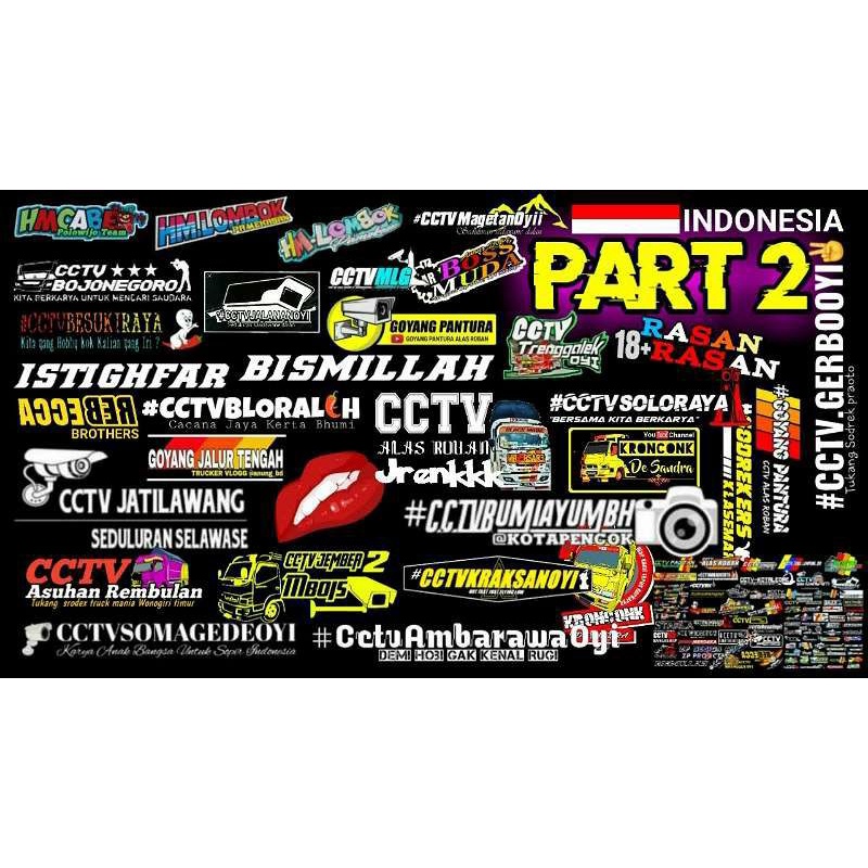 stiker cctv miniatur truk murah