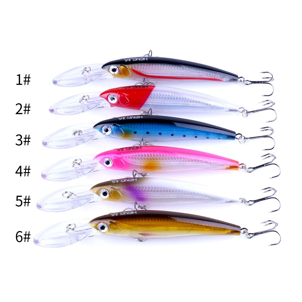 HENGJIA 6pcs 17cm/30g Big minnow umpan pancing swimbait fishing lure ikan bass bait kail wobbler tackle