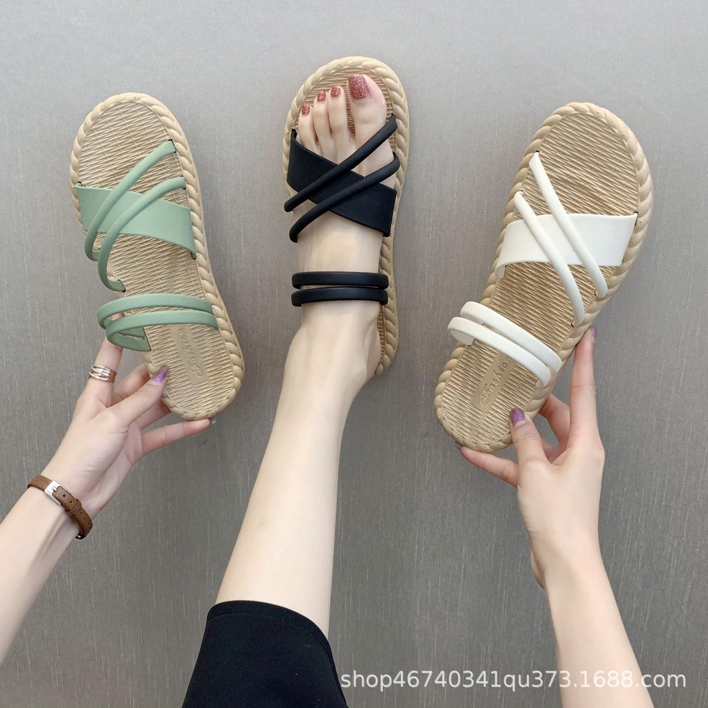 Sandal pantai fashion wanita sendal cewe korea lucu unik nyaman