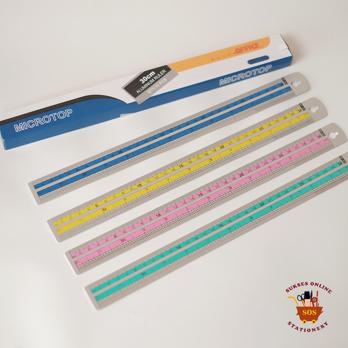 

SOS Penggaris Alumunium MICROTOP 30 cm BP-30/Penggaris Besi/Ruler - Bebas