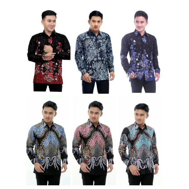 BATIK PRIA LENGAN PANJANG DENGAN UKURAN M L XL XXL TERLARIS DAN TERBARU