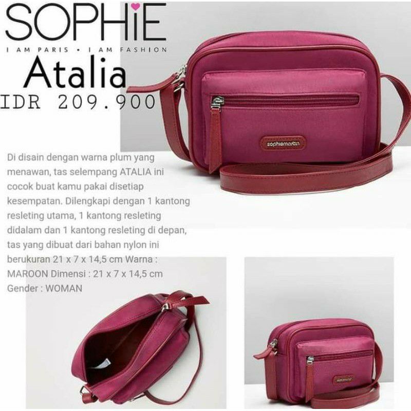 Jual Tas Atalia Sophie Martin Paris Sling Bag Annecy Indonesiashopee Indonesia 2201