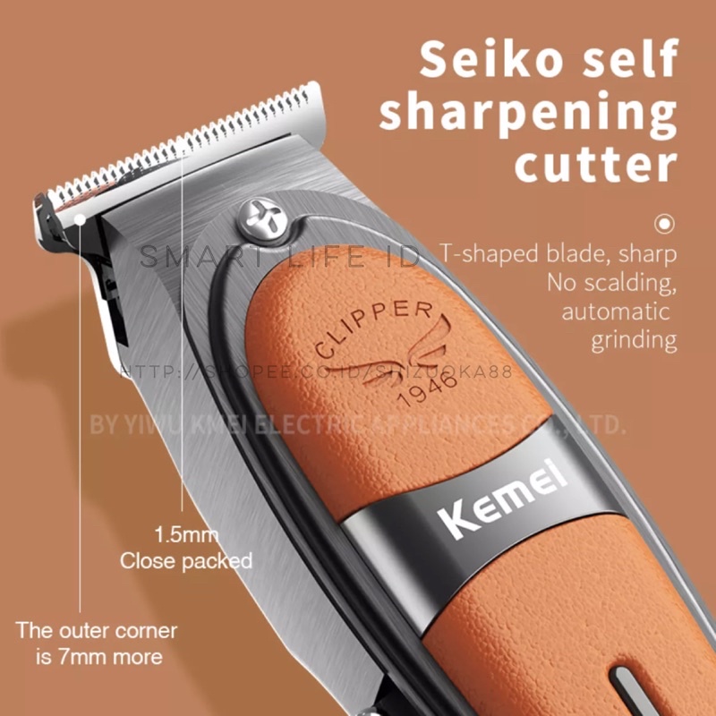 Kemei KM-1946 Alat Cukur Rambut Hair Clipper Detailer Trimmer Mesin Cukuran KM 1946