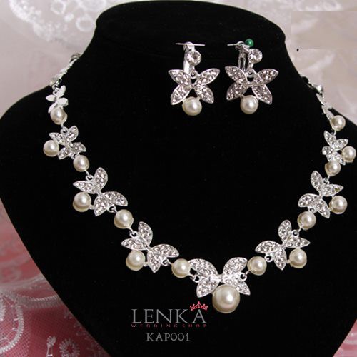 [BISA COD] SET KALUNG ANTING PENGANTIN WEDDING WANITA MODERN KAP001