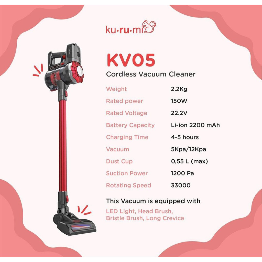 KURUMI KV 05 / KURUMI KV05 Cordless Stick Vacuum Cleaner