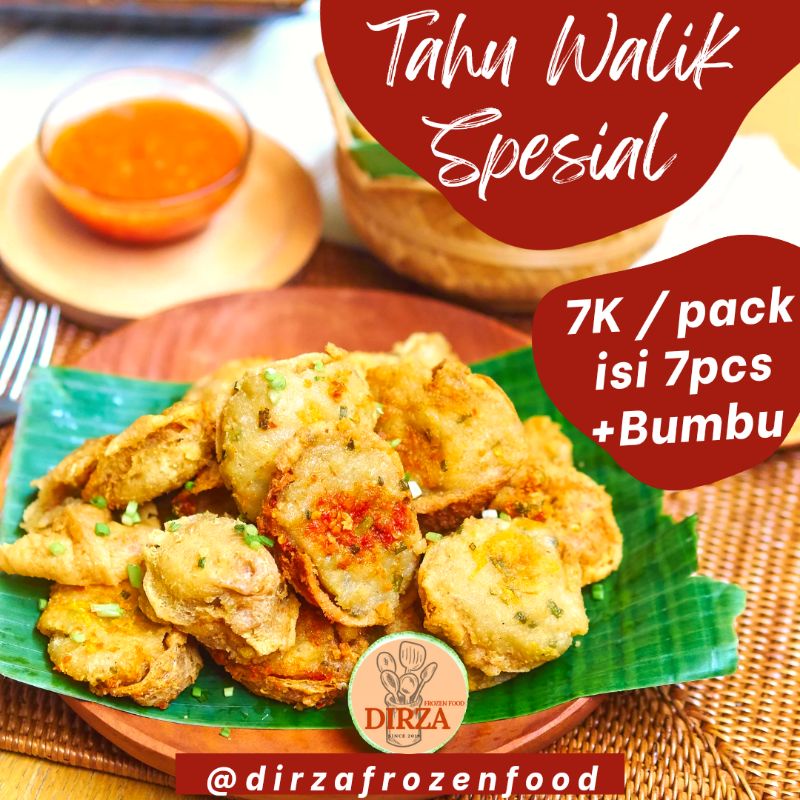 

Tahu Walik Gurih Renyah isi 7 pcs + Bumbu Pedas Spesial (Kemasan Frozen)