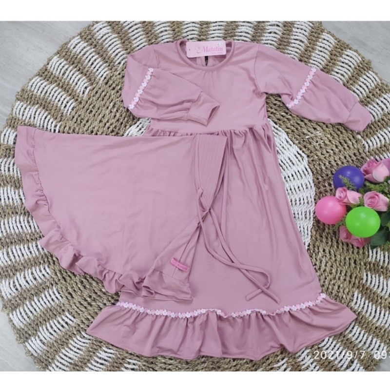 TERLARIS GAMIS ISABELLA / SABRINA ANAK1-3thn +JILBAB JERSY