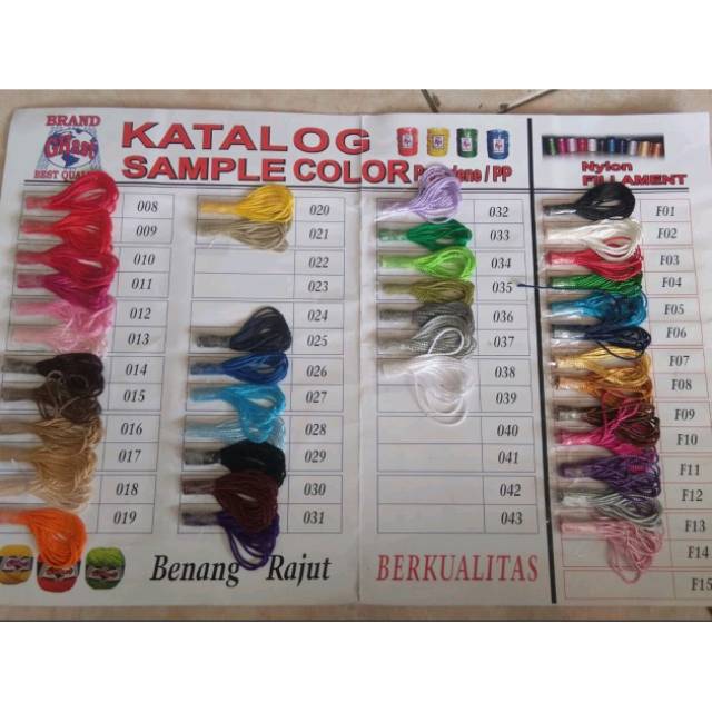 Benang rajut nilon pp merk Ghast