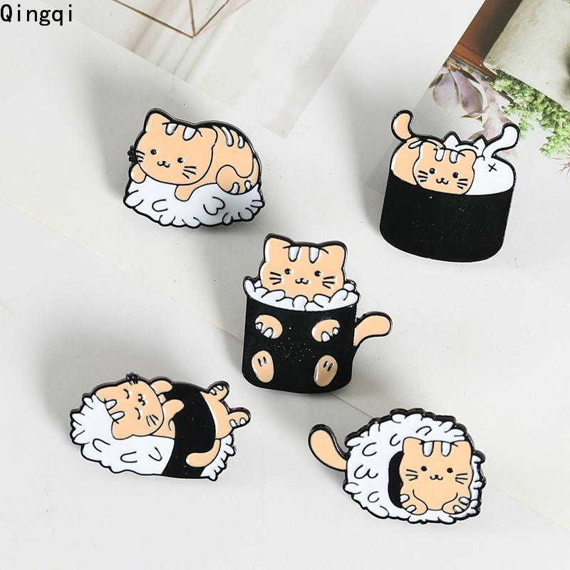 Bros Pin Enamel Bentuk Sushi Rice Ball Gaya Jepang Untuk Anak