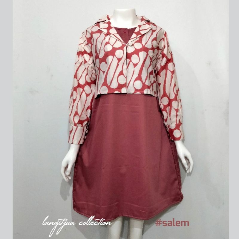 QONITA DRESS BATIK CAP COLET | TUNIK QONITA