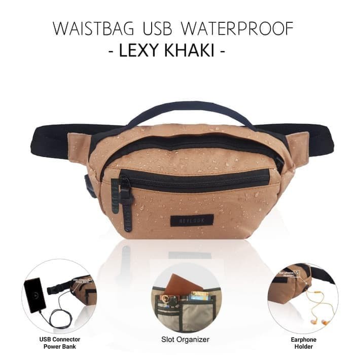 TAS SELEMPANG WAISTBAG PRIA CROSSBODY BODYPACK SLINGBAG COWOK KEREN - LEXY NAVY