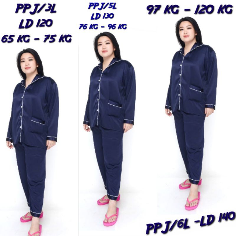 BAJU TIDUR POLOS JUMBO/PIYAMA BIG SIZE LD 120 130 140/PAJAMAS SET CELANA