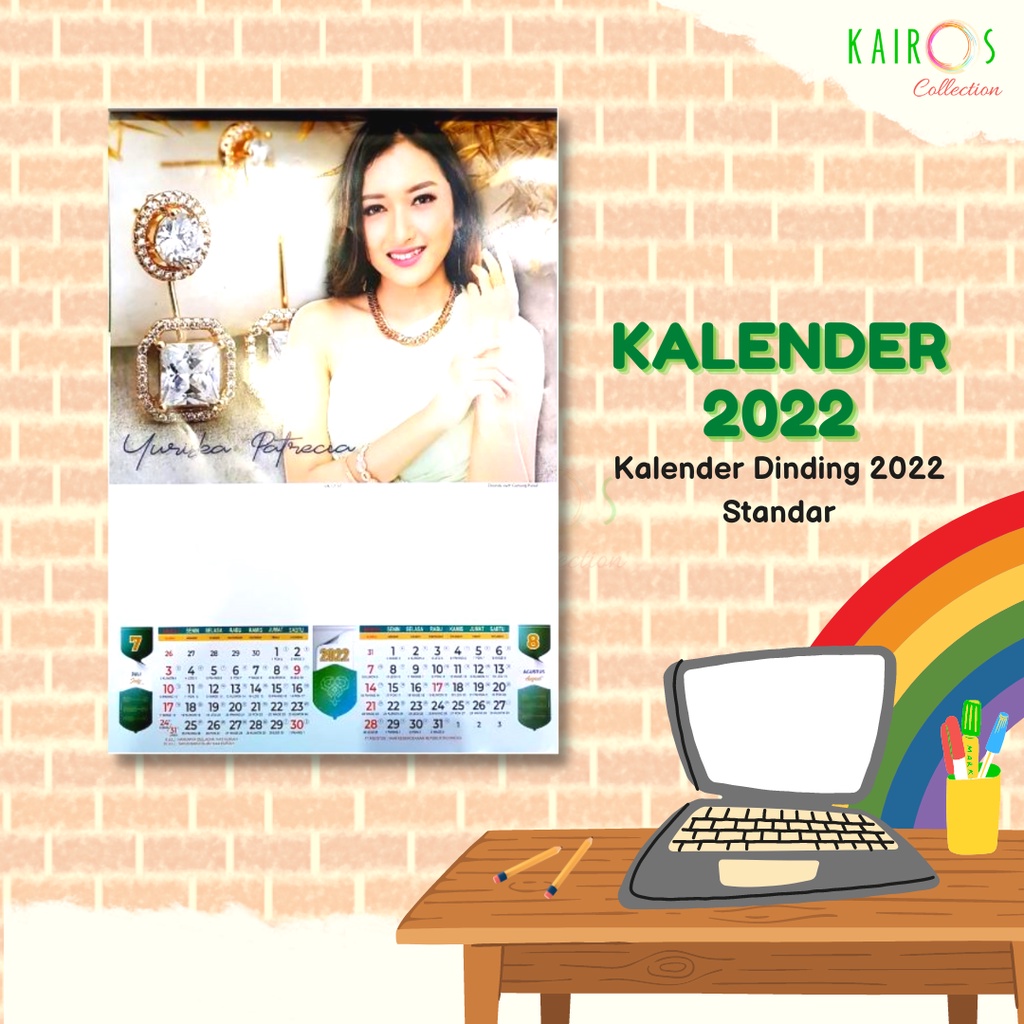 Kalender Tahun 2022 Dinding Standar