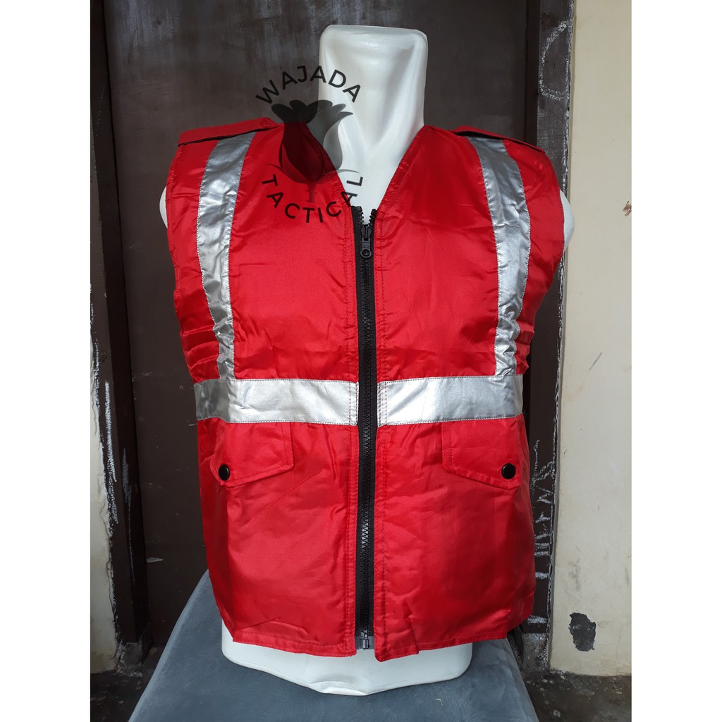 Rompi Proyek Parasit Safety Merah