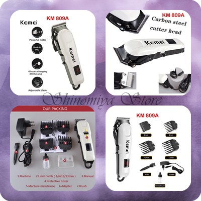 (BAYAR DITEMPAT/COD) KEMEI 809A||CLIPPER BARBERSHOP||KETAM PANGKAS||BAGUS||CORDLESS