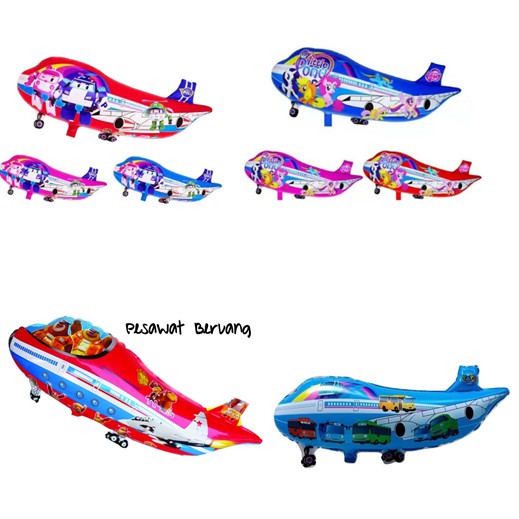Balon Gas /Foil / Balon Terbang / Pesawat Karakter - Grosir