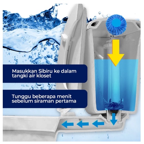 Tablet Biru Pembersih Penyegar Kloset Toilet 50g Blue Cleaner Anti Bau Jamur