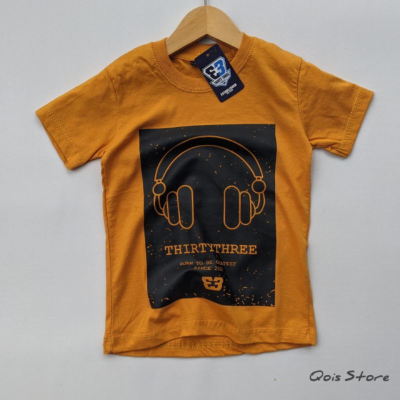 Kaos Anak Terpopuler / Kaos Anak Laki-laki ,mustard earphone