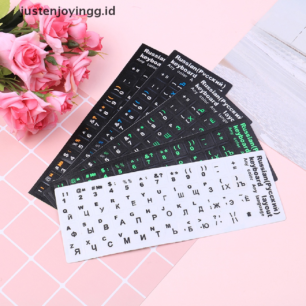 // justenjoyingg.id // Russian standard keyboard layout sticker letters on replacement ~