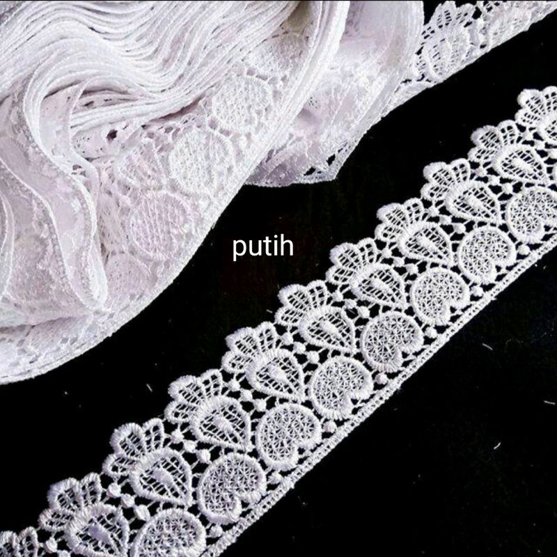 Renda gyper/giper guiper ghiper ghyper bunga 1833 dijual per yard