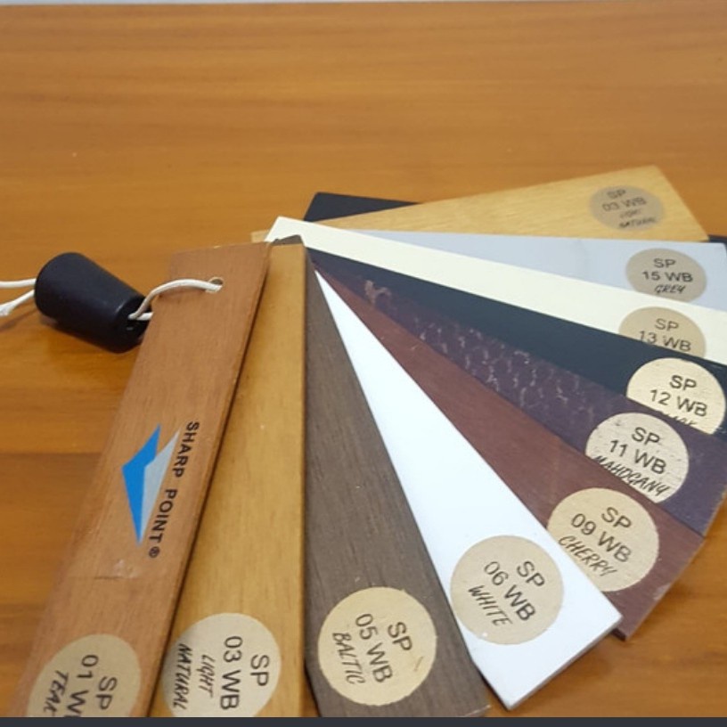 Sharp Point Wooden Blind Manual String Tape -Stick + Cord 27mm, Harga per m2
