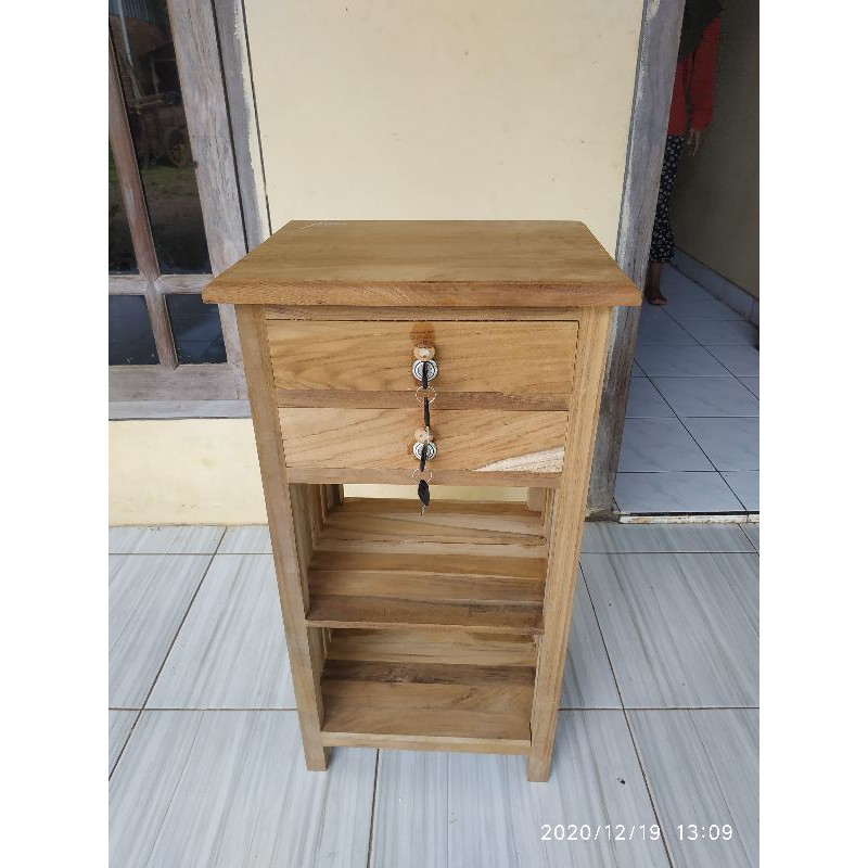 Nakas Dispenser kayu jati pake kunci