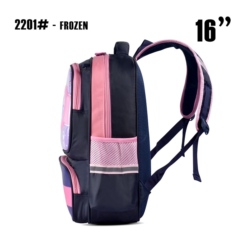 (RF) Tas Cartoon Sekolah 2201 16 Inch Tas Ransel Anak SD Laki Laki Dan Perempuan (Free Kotak Pensil)