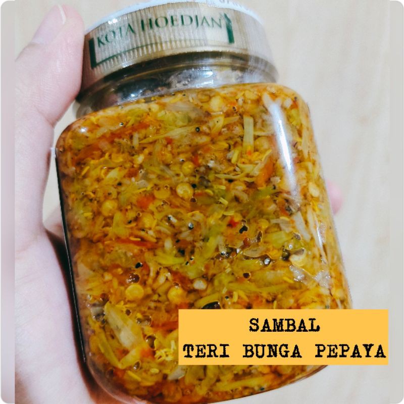 [READY SIAP KIRIM]  TERI MEDAN + BUNGA PEPAYA - SAMBAL KOTA HOEDJAN