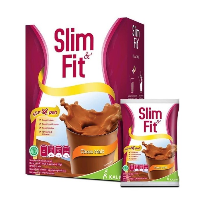

Slim&fit Milk Slimfit Milk Susu Slim&fit 1 box isi 6 sachet - Coklat