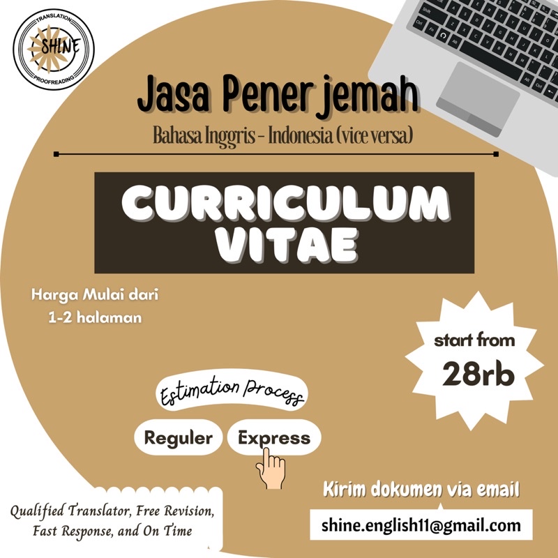 Jasa Translate CV Bahasa Inggris
