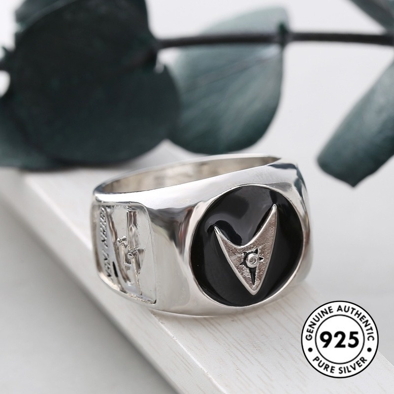 Cincin S925 Silver Minimalis Desain Star Trek Untuk Pria